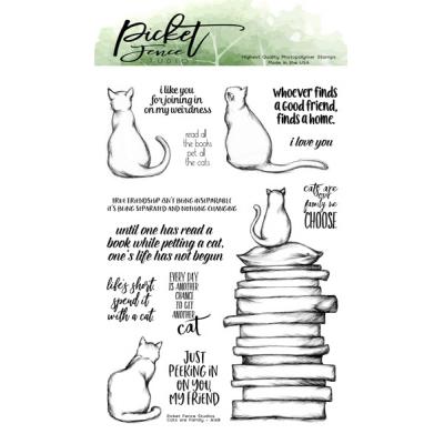 Picket Fence Studios Clear Stamps - Cats Are Family